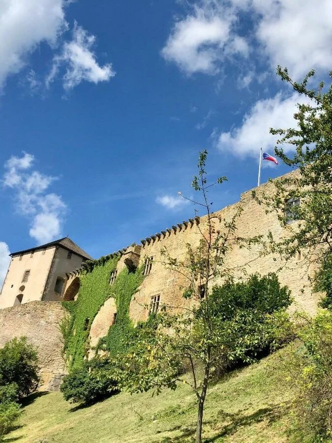 Hradby a věž hradu Lipnice nad Sázavou